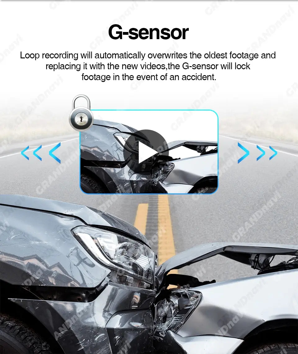 HD Car Dash Cam ADAS 720P Voice Alarm USB MemoryCard - Smarsty