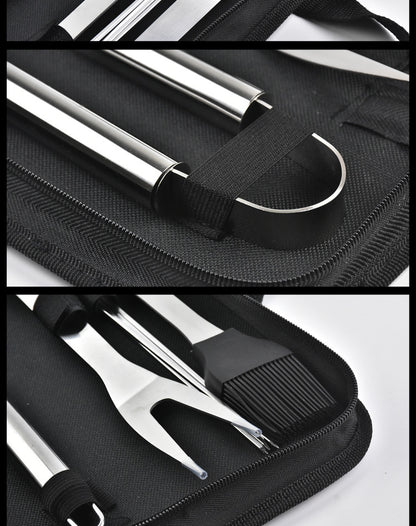 Stainless Steel BBQ Tool Set With Portable Storage Bag - Smarsty