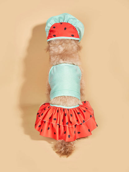 Striped Dog Dress for Small Dogs Summer Comfort - Smarsty