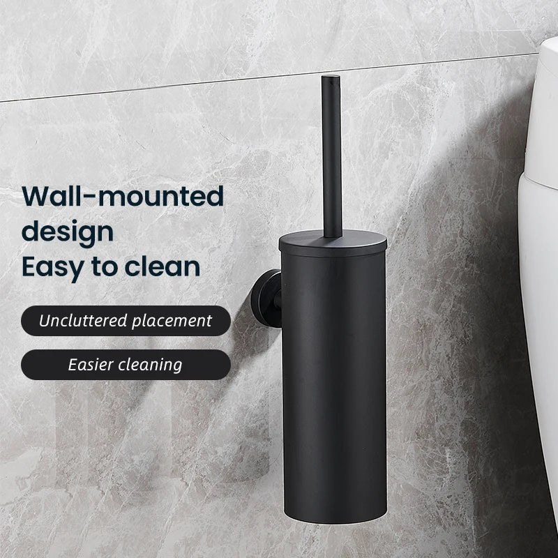Stainless Steel Wall Mounted Toilet Brush Holder Accessory - Smarsty