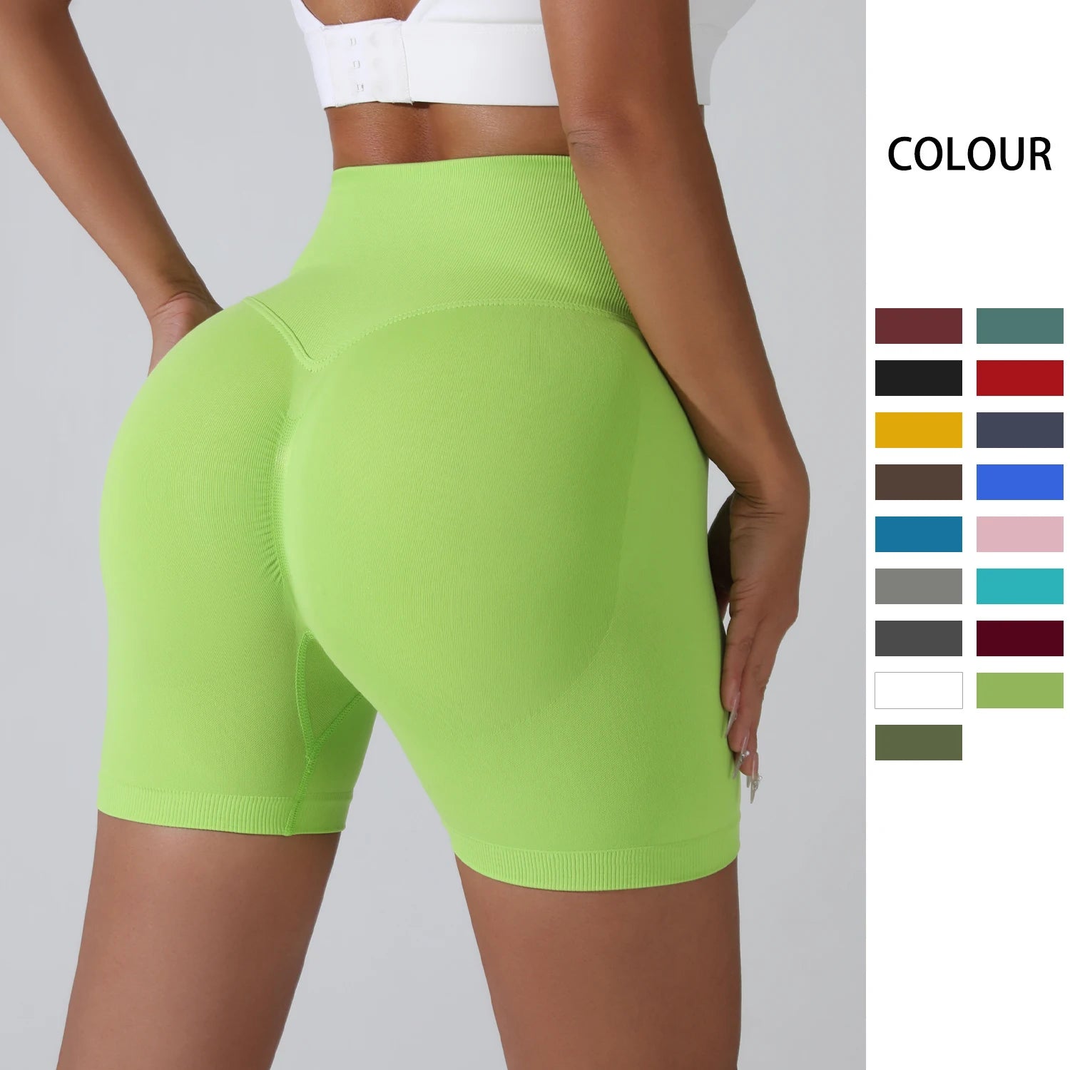 Women's High-Waist Breathable Yoga Shorts for Summer Running Short Tights Leggings Cycling Workout Gym Shorts Sports Shorts - Smarsty