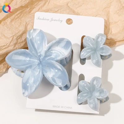 Hawaiian Flower Hair Claw Clips For Thin Hair Lightweight - Smarsty