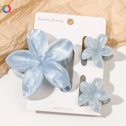 Hawaiian Flower Hair Claw Clips For Thin Hair Lightweight - Smarsty