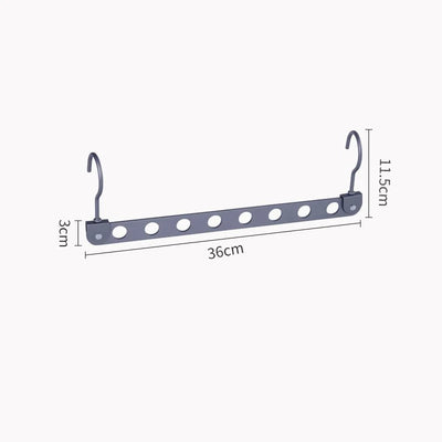 8 Holes Storage Rack for Clothes Hanger Organizer Foldable Rotatable Magic Metal Hangers Storage Rack Wardrobe Space Saver Hook by Smarsty