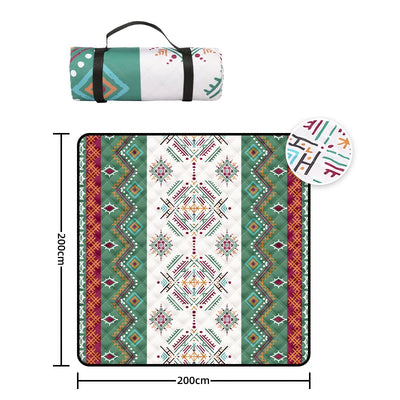 200x200CM Waterproof Picnic Blanket Large Beach Blanket Outdoor Picnic Mat Beach Mat with Carrying Handle for Travel Camping by Smarsty