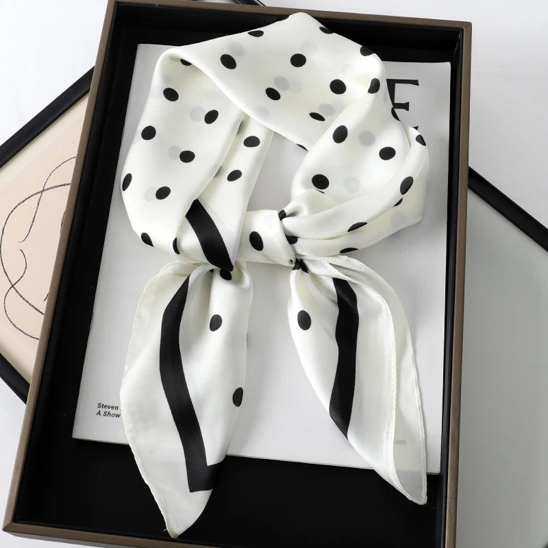 Silk Square Scarf for Women Summer Head Wrap - Smarsty