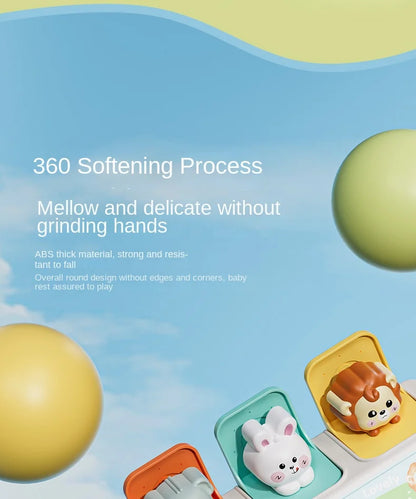 Montessori Pop up Animal Toys and Learning Boxes Enhance Logical Thinking and Motor Skills Suitable for Children's Birthday Gift