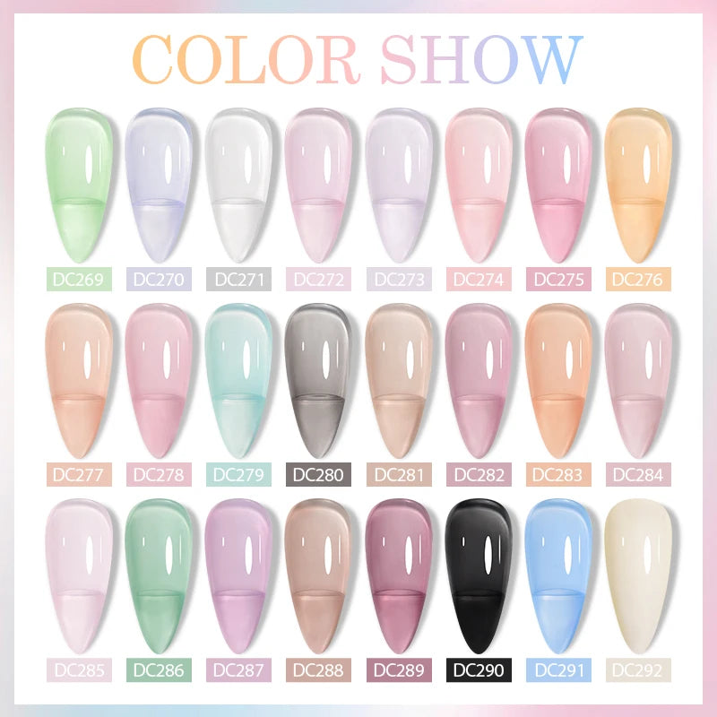 Mtssii 7ml Jelly Gel Polish Translucent Pink Shine - Smarsty