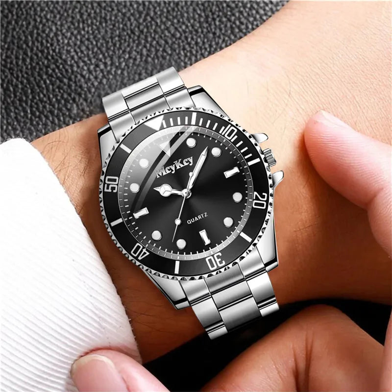 Large Dial Quartz Watch for Men Stylish Business Casual - Smarsty