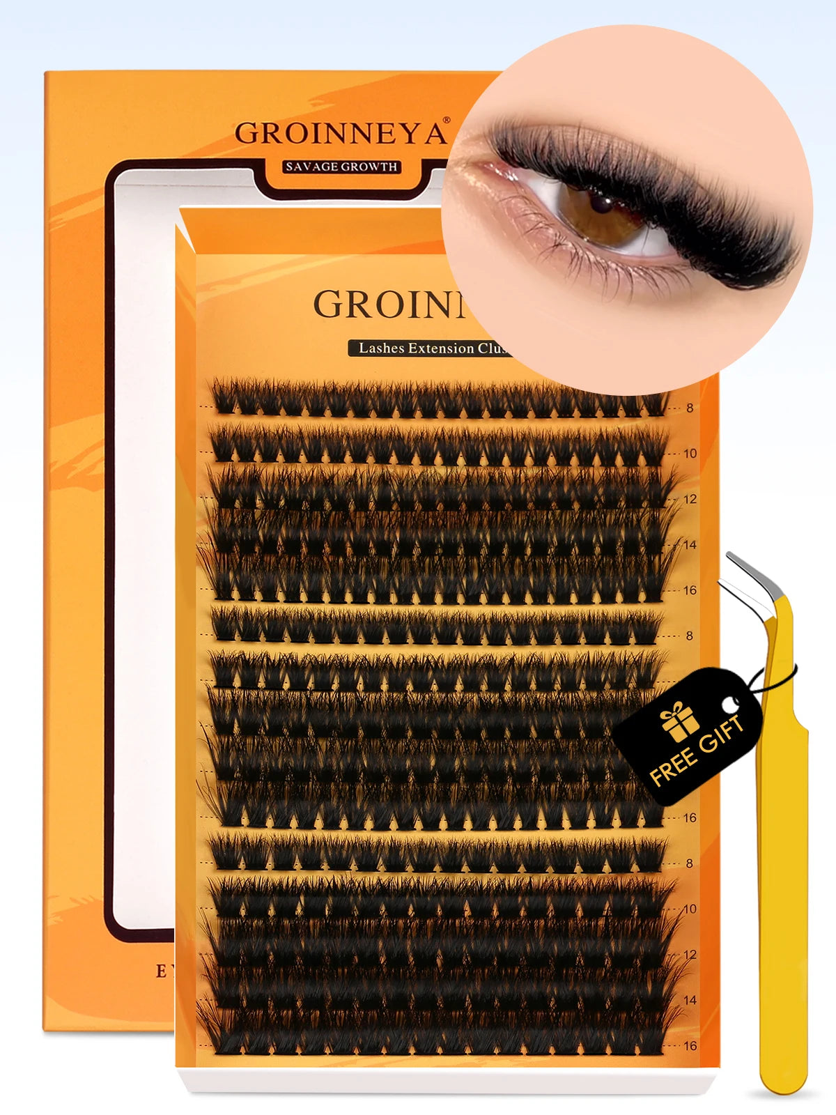 GROINNEYA DIY Fluffy Lash Clusters Kit for Volume - Smarsty