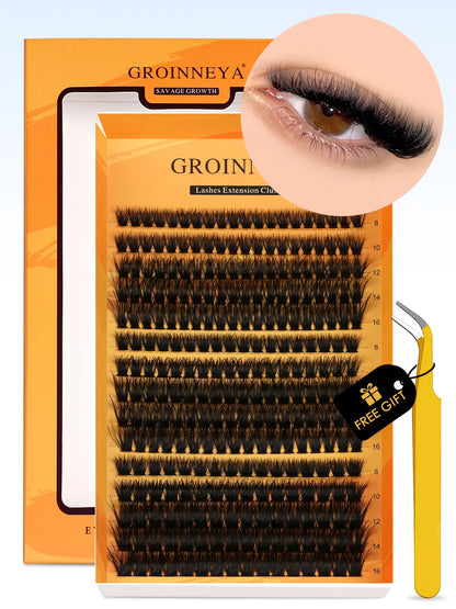 GROINNEYA DIY Fluffy Lash Clusters Kit for Volume - Smarsty