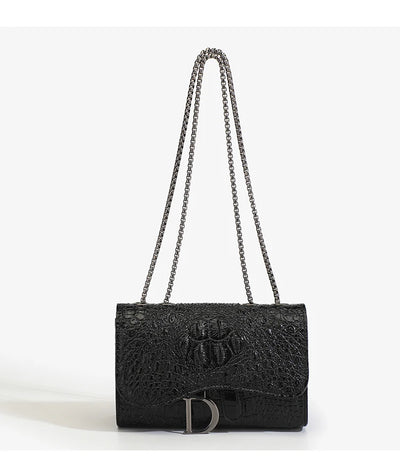 Luxurious Women's Sequined Crossbody Handbag With Chains - Smarsty