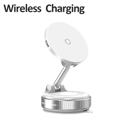 Magnetic Car Phone Holder 360 Rotation Vacuum Suction - Smarsty