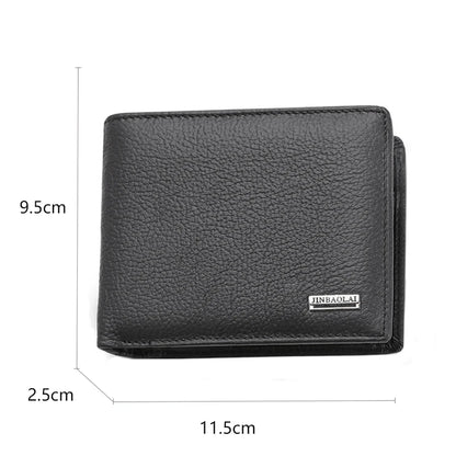 Classic Short Genuine Leather Men Wallets Fashion Coin Pocket Card Holder Men Purse Simple Quality Male Wallets - Smarsty