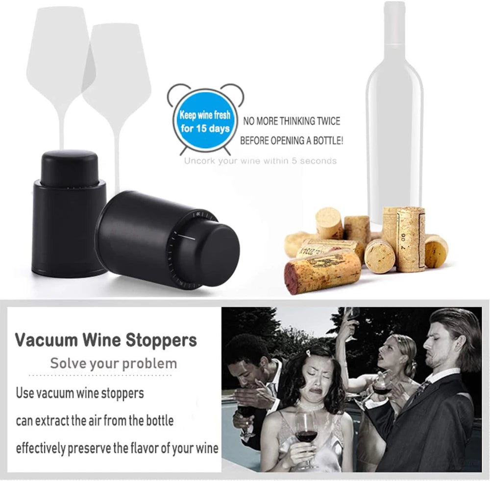 Reusable Vacuum Wine Bottle Stopper for Freshness - Smarsty