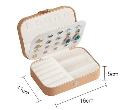 Luxury PU Leather Jewelry Box with Secure Lock - Smarsty