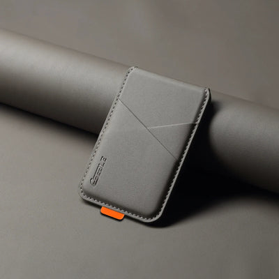 Luxury Leather Cellphone Magsafe Magnetic Card Holder For IPhone 14 13 15 16 17 Pro Max 16Plus RFID Anti-Skimming Bank ID Card - Smarsty