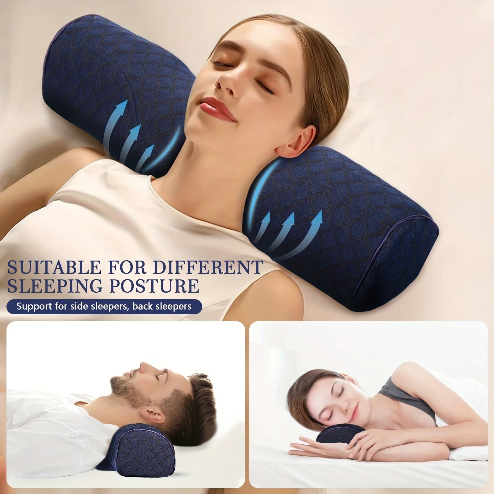 Orthopedic Neck Pillow with Soft Memory Foam Support - Smarsty