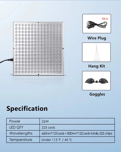 LED Red Light Therapy Panel for Anti Aging Skin Care - Smarsty