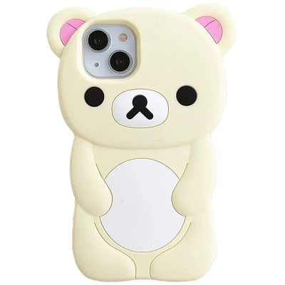 Smarsty Bear Themed Silicone Phone Case Soft Grip Protection -