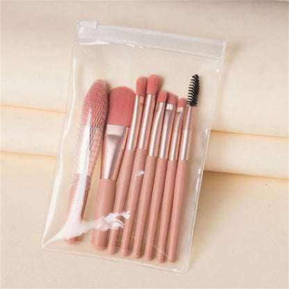 8 Piece Soft Fluffy Makeup Brush Set for Flawless Blending - Smarsty