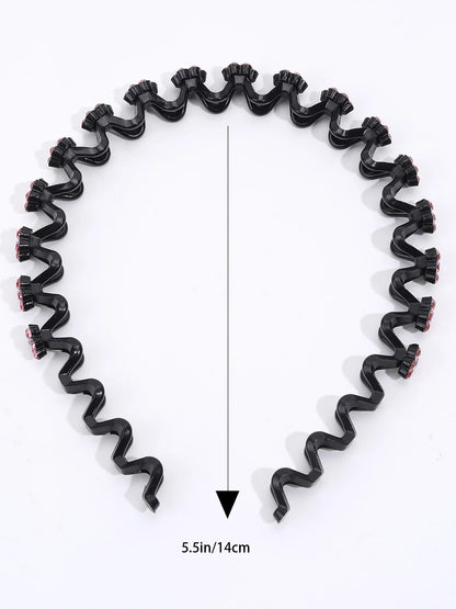 Non Slip Rhinestone Headbands With Secure Wave Grip - Smarsty