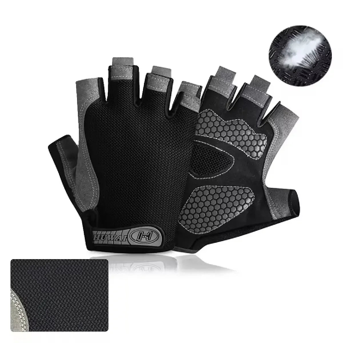 Breathable Anti Slip Fingerless Cycling Gloves for Men Women - Smarsty