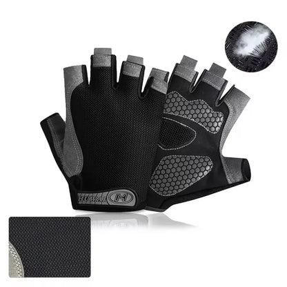 Breathable Anti Slip Fingerless Cycling Gloves for Men Women - Smarsty