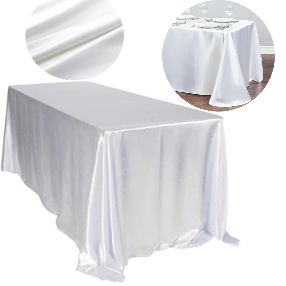 Rectangle Satin Tablecloth for Elegant Wedding Decor - Smarsty