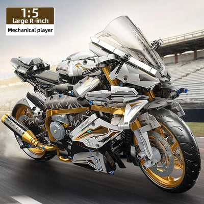 TOYLINX Alloy Motorcycle Desktop Decorations 2045PCS Racing Building Block Model  Kid Toys Christmas Easter Festive Gift Giving - Smarsty