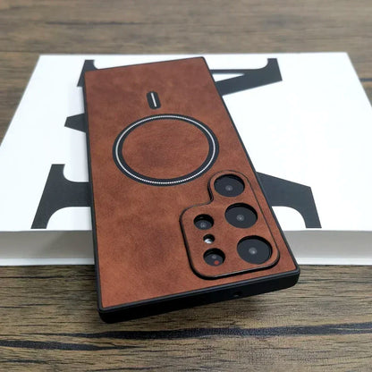 Luxury Leather Case For Samsung Galaxy MagSafe Wireless - Smarsty