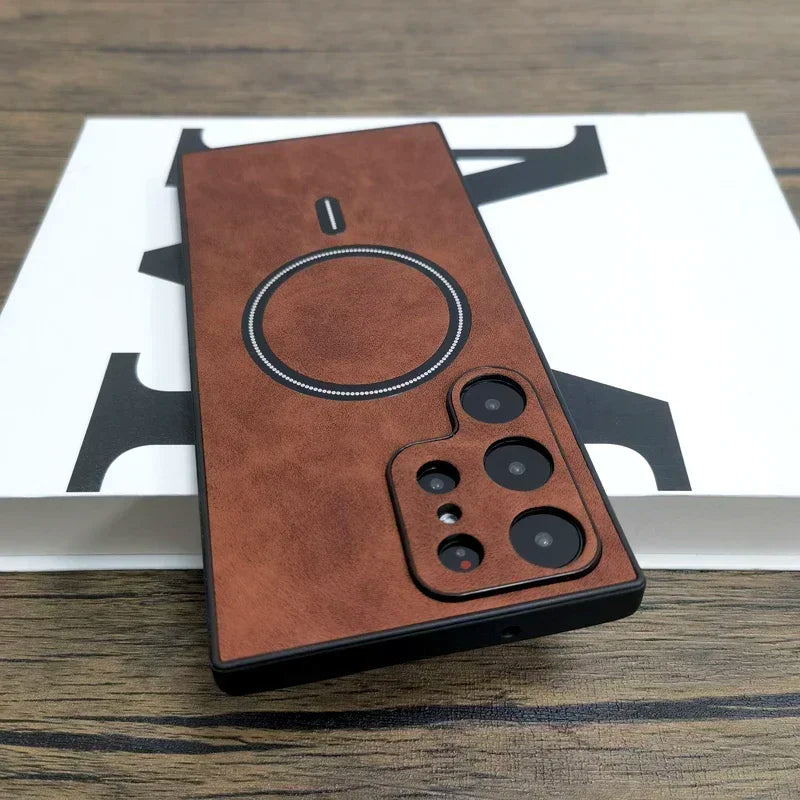 Luxury Leather Case For Samsung Galaxy MagSafe Wireless - Smarsty
