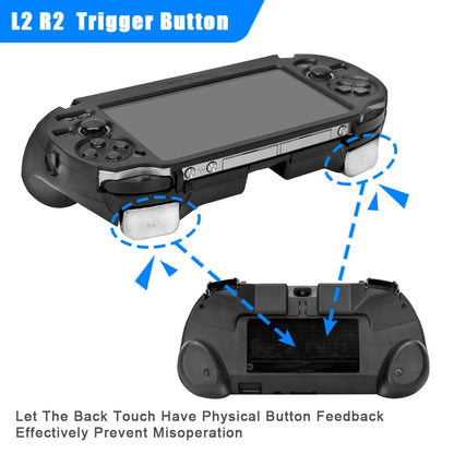 Black Hand Grip Case with L2 R2 Triggers for PS Vita - Smarsty