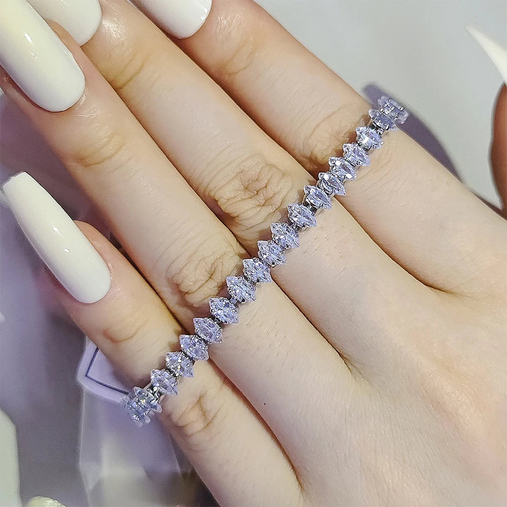 Luxury Silver Color Tennis Bracelet for Women - Smarsty