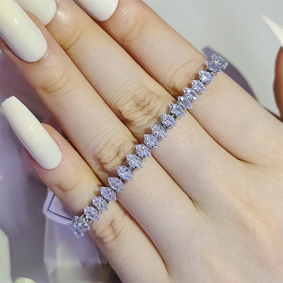 Luxury Silver Color Tennis Bracelet for Women - Smarsty
