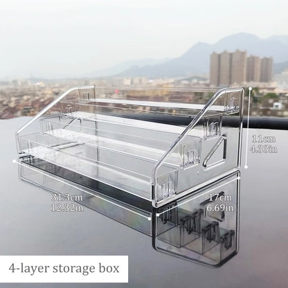 3-7 Tier Transparent Display Rack Stepped Multi-Layer Acrylic Storage Rack Toy Anime Car Model Small Wine Bottle Perfume Storage by Smarsty