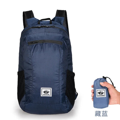 18L Portable Foldable Backpack Folding Mountaineering Bag Ultralight Outdoor Climbing Cycling Travel Knapsack Hiking Daypack by Smarsty