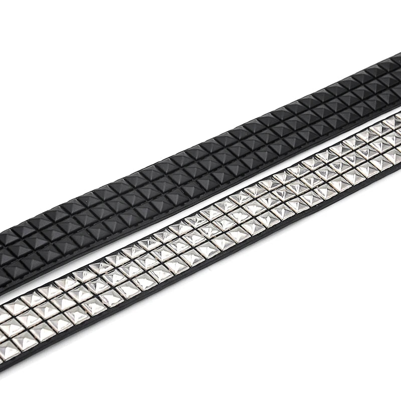Pyramid Rivet Studded Belt Punk Rock Pin Buckle - Smarsty