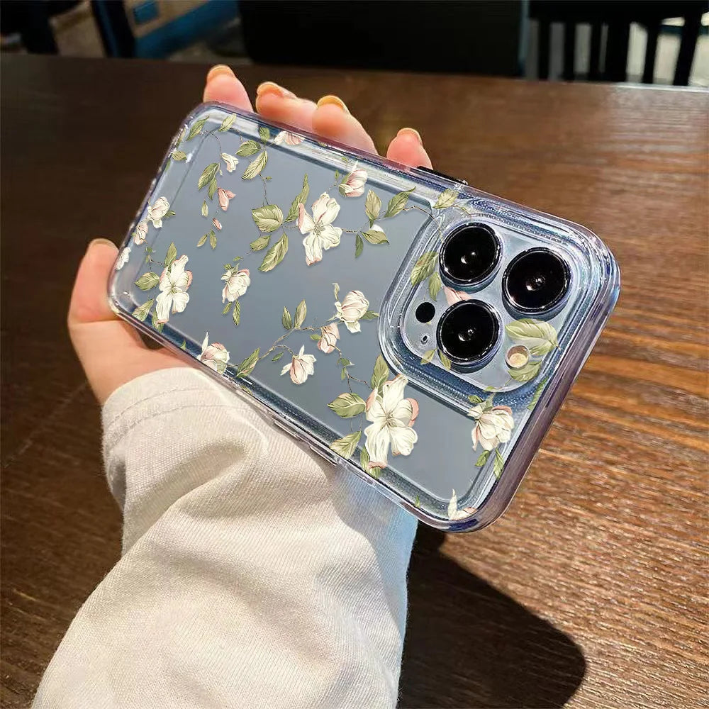 Flower Clear Shockproof iPhone Case - Smarsty