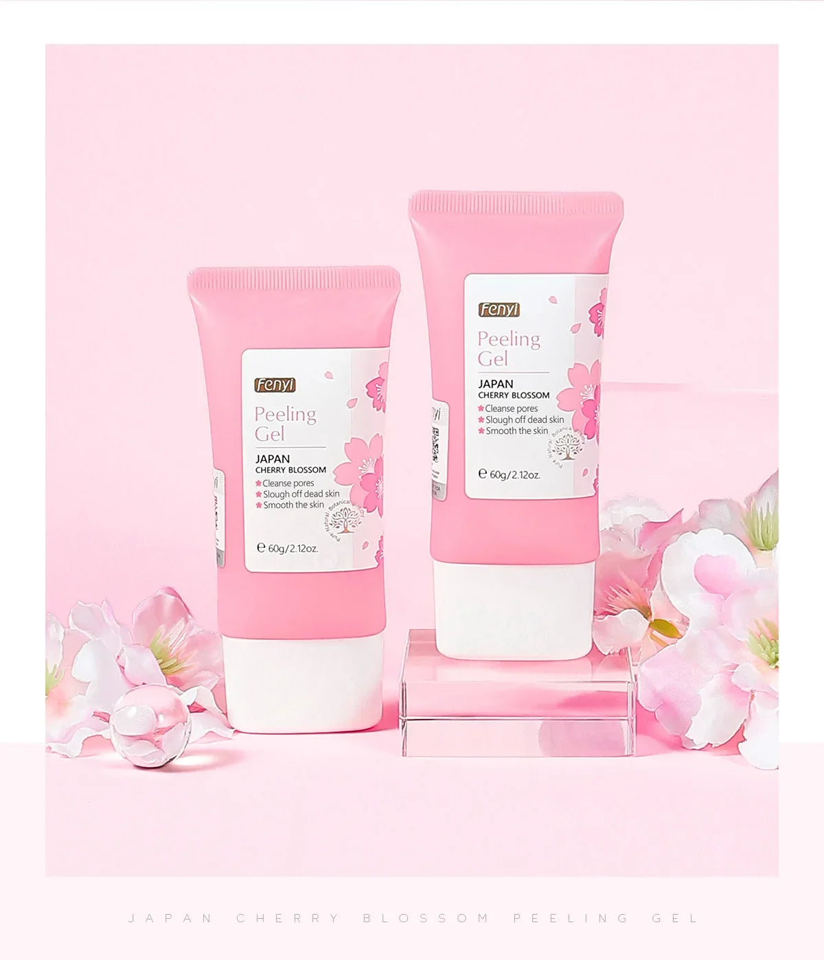 Sakura Face Deep Cleaning Exfoliating Gel Skin Care Whitening Moisturizer Repair Facial Scrub Skin Care 60g - Smarsty