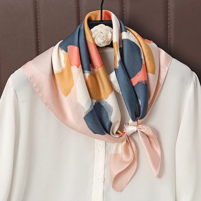 Luxury Silk Scarf Women Satin Shawl Sun Protection Wrap - Smarsty
