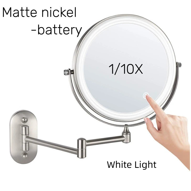 Wall Mounted Makeup Mirror with 10x Magnification - Smarsty