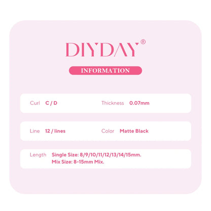 DIYDAY U Shaped YY Lashes Ultra Soft Natural Look - Smarsty