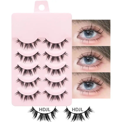 DINGSEN 5 Pairs Soft Natural Long False Eyelashes - Smarsty