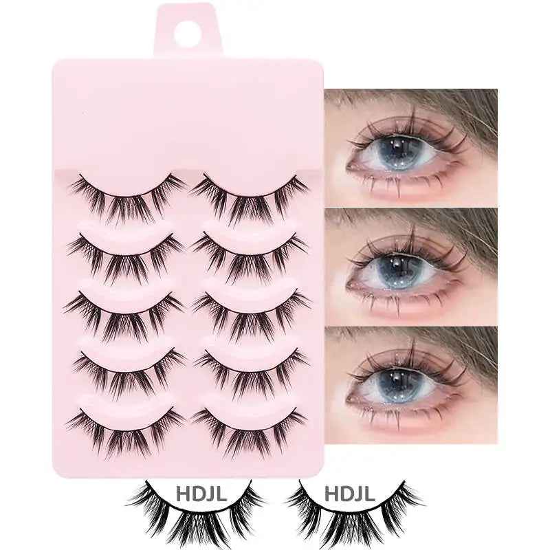 DINGSEN 5 Pairs Soft Natural Long False Eyelashes - Smarsty