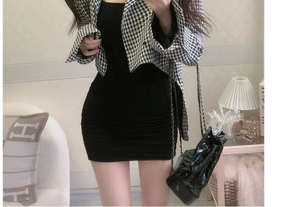Elegant Solid Sling Sleeveless Type A Sheath Mini Short Dresses Summer New Sexy Slim Slimming Arm Covering Dresses - Smarsty