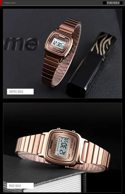 SKMEI 1901 Luxury Waterproof Digital Women's Watch - Smarsty