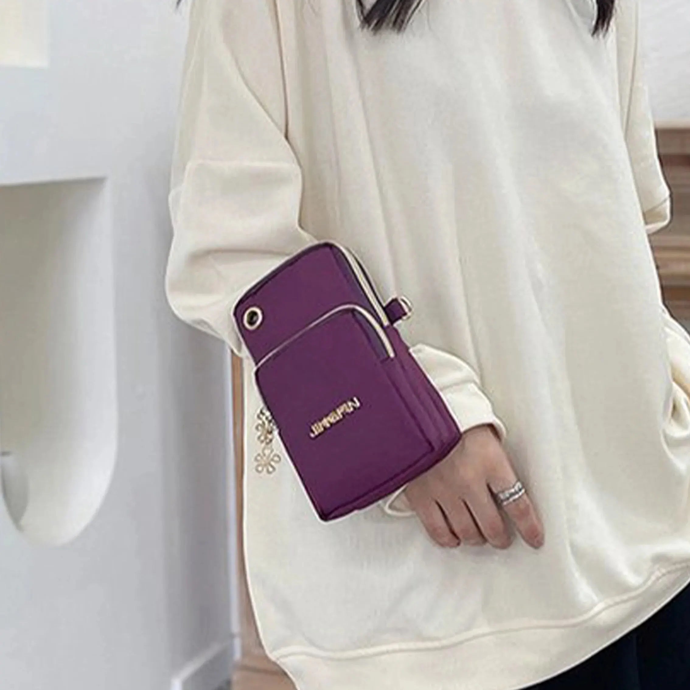 Womens Crossbody Phone Bag Mini Bag With Zipper Everyday Use - Smarsty