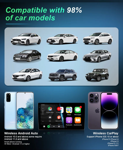Wireless CarPlay Android Auto Adapter For OEM Car Stereo - Smarsty