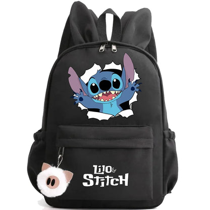 HOT Disney Lilo Stitch Backpack for Girl Boy Student Teenager Children Rucksack Women Casual School Bags Kids Birthday Gift Toy - Smarsty